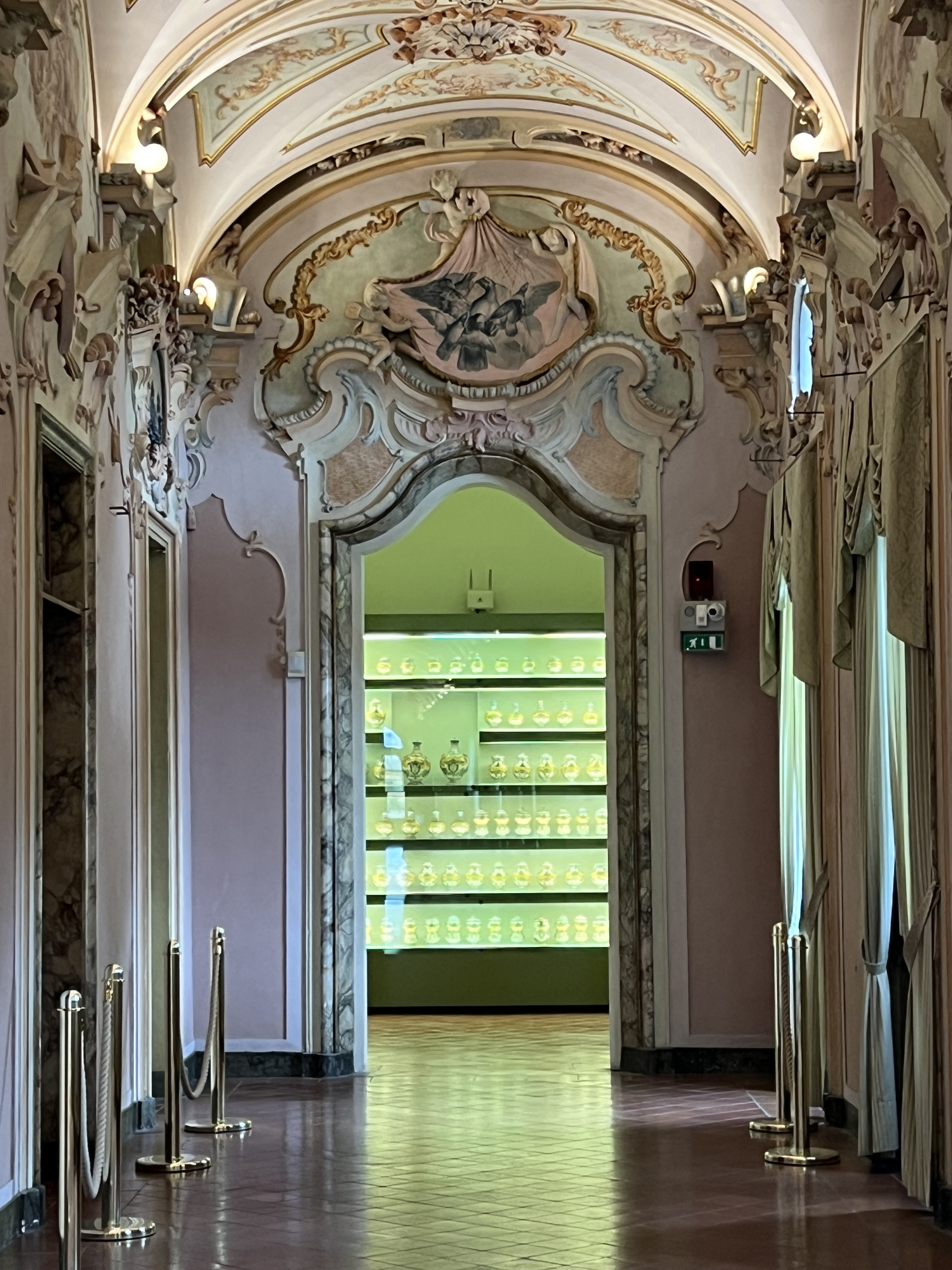 Galleria rococò di Palazzo Pianetti Galleria rococò di Palazzo Pianetti e teca dei vasi di farmacia